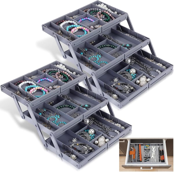 Sortee 2/3 Tier Multi-Tier Smart Drawer Organizer