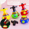 Spinova Musical Flashing Spinner Toys with Launcher - Set of 3