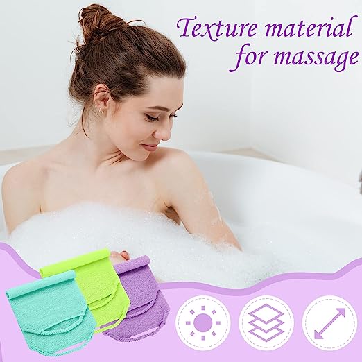 Exfoscrub Elastic Exfoliating Shower Body Scrub Strap