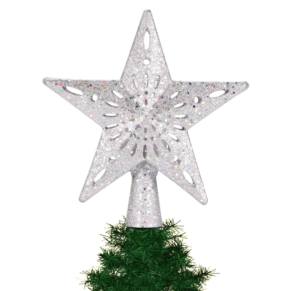 Christmas Tree Topper with Snowflakes Projection