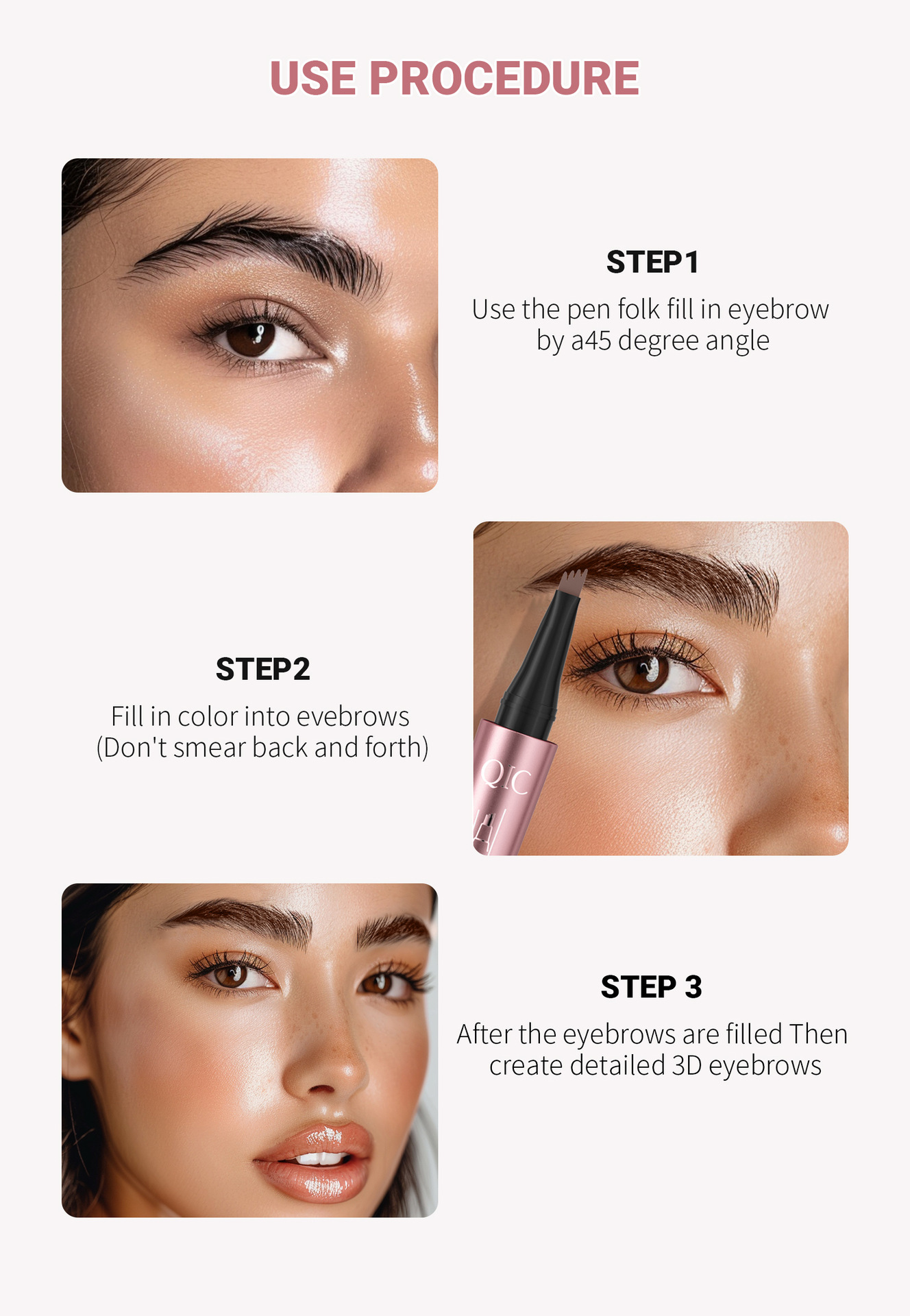 QIC Waterproof Precision Brow Sculptor - BUY 1 GET 1 FREE (2PCS)