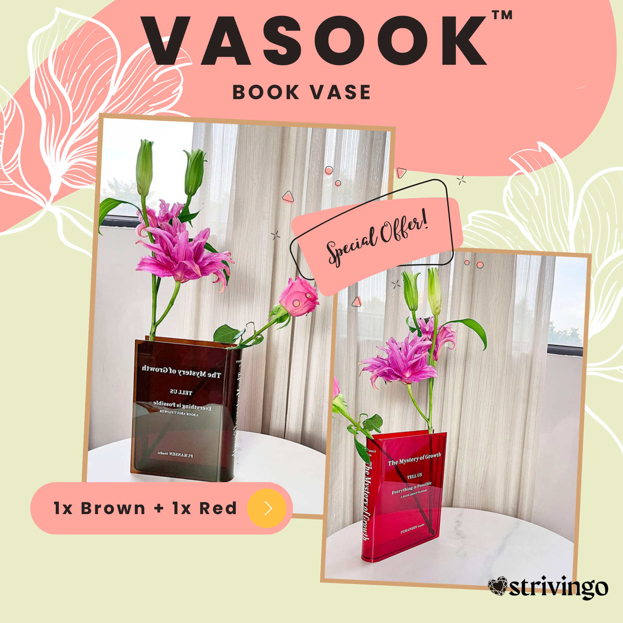 Vasook™ Book Vase | BUY 1 GET 2!