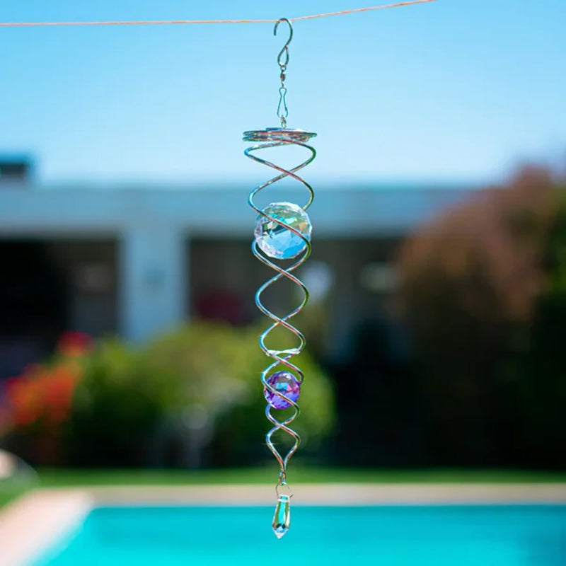 Crystwirl Rotating Spiral Wind Spinner