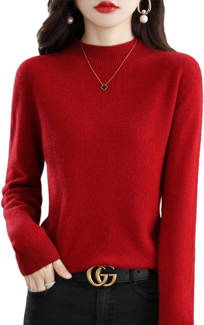 Marilyn Women's Slim Fit Solid Color Knitted Sweater