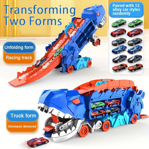 Dinohaul Transport Dinosaur Truck with Foldable Sliding Ramp