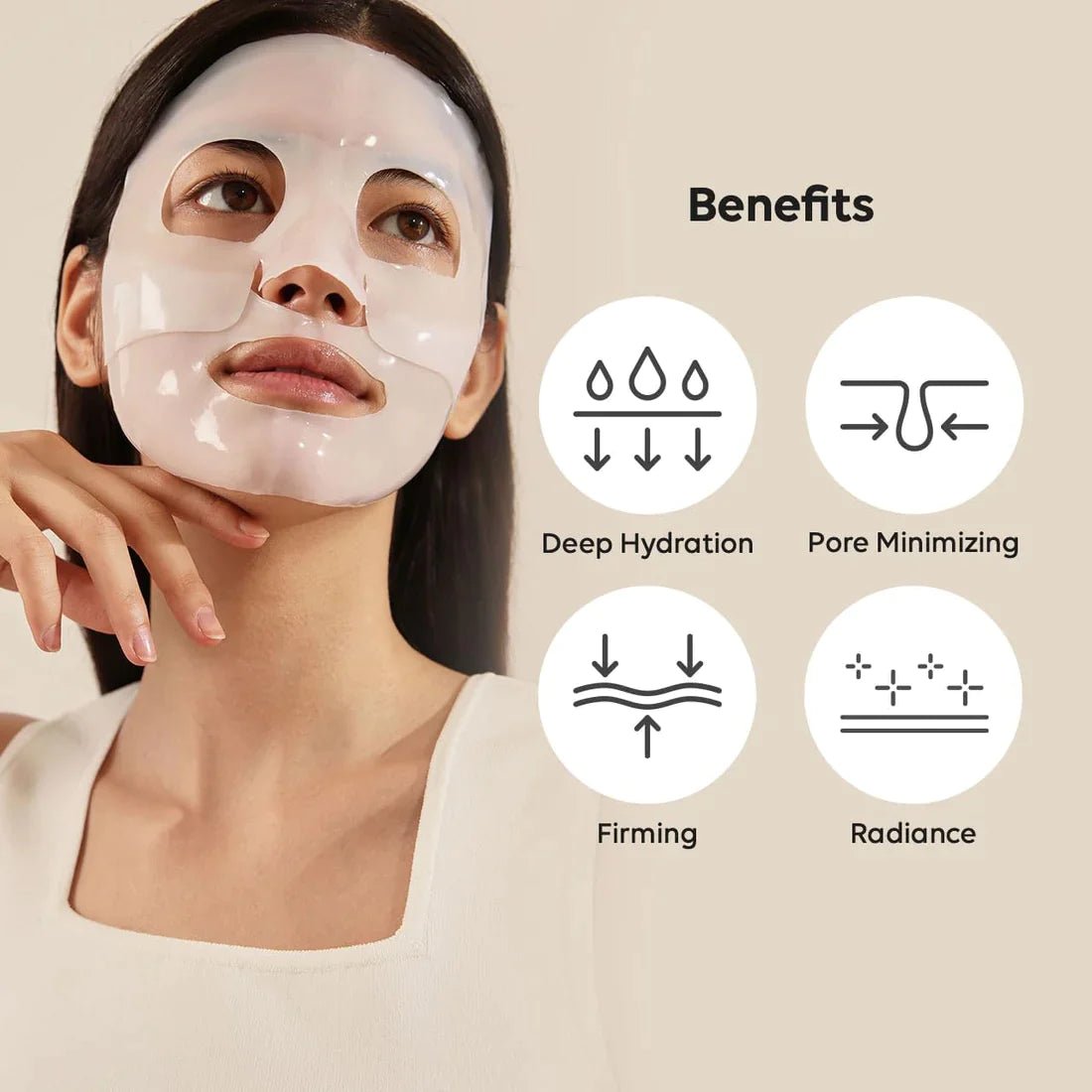 Rejuveen Collagen Face Mask - Pack of 4 Sheet Masks for Hydrated and Glowing Skin