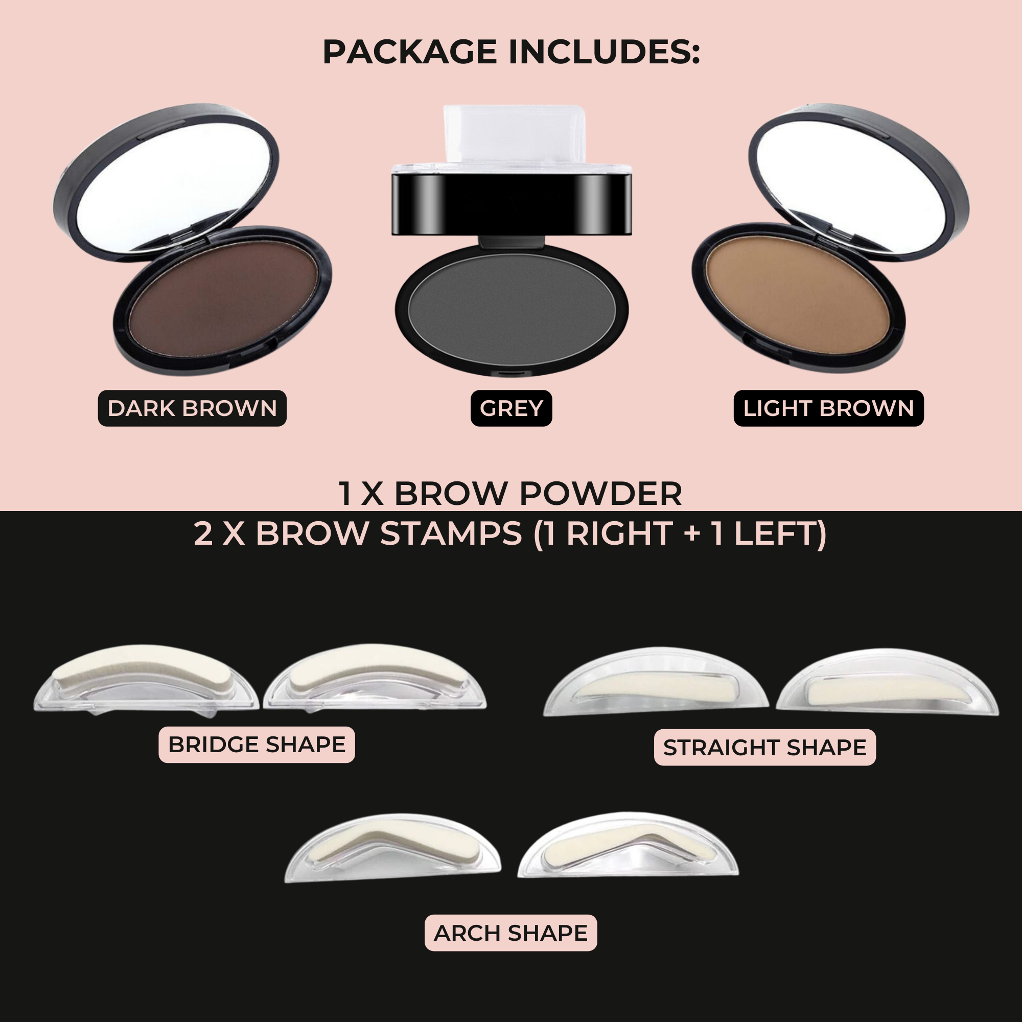 Quickbrow 3 Seconds Eyebrow Stamp Kit