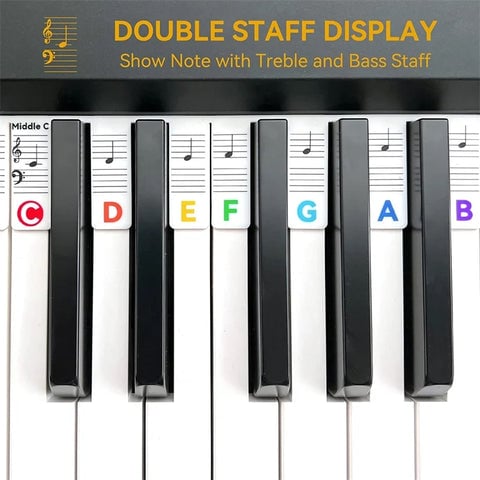 Pianote Reusable Silicone Piano Keyboard Note Labels