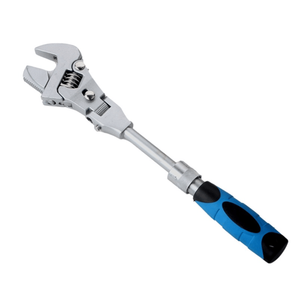 Wrenchover 10 Inch 5-In-1 Ratchet Adjustable Wrench with 180 Degree Folding Head