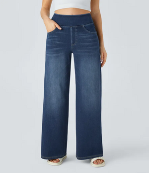 Quinn Super Stretch High-Waisted Wide Leg Jeans