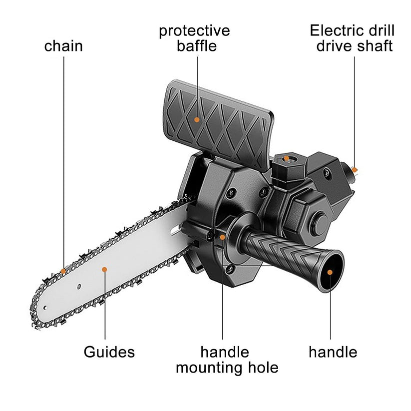 SwiftDrill™ Chainsaw Drill Attachment