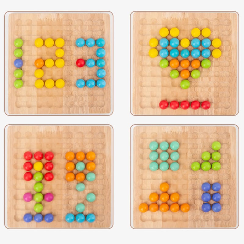 50% OFF | Beadle Wooden Bead Board Game – Connect Four Style Strategy Game