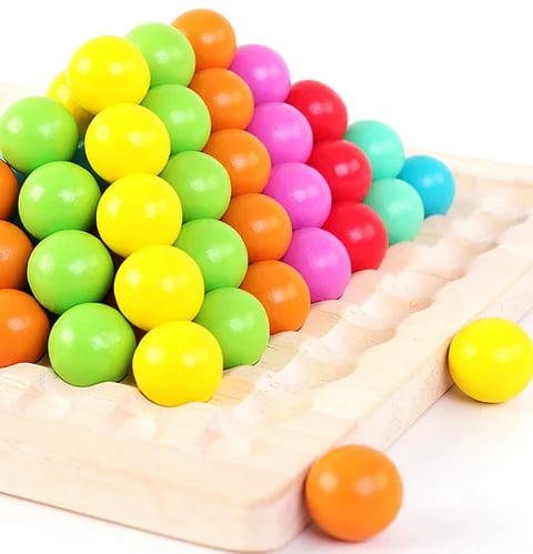 50% OFF | Beadle Wooden Bead Board Game – Connect Four Style Strategy Game