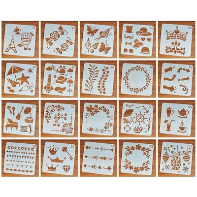 Stamprint Creative Hollow Painting Template Cards | Set of 20