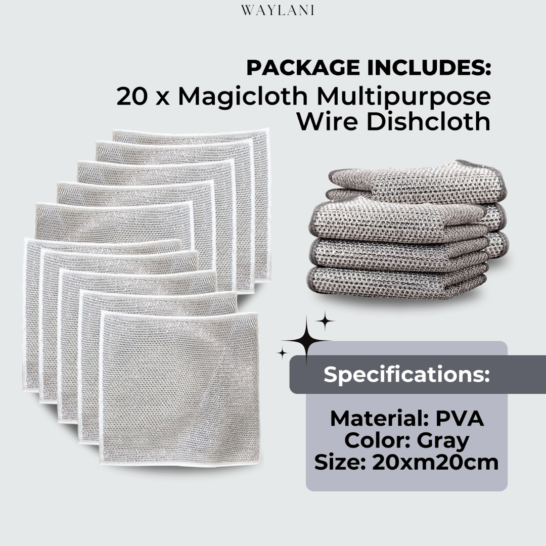 Magicloth Multipurpose Wire Dishcloth | Set of 20 PCS