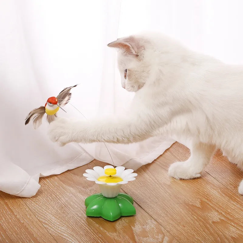 Katifly Automatic Rotating Bird & Butterfly Toy for Cats