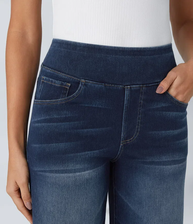 Quinn Super Stretch High-Waisted Wide Leg Jeans