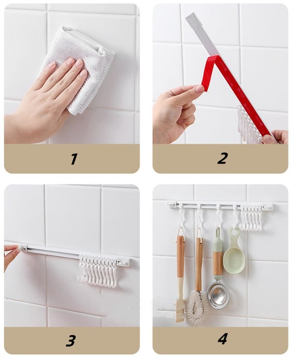 Swifthang Adjustable Multi-Functional Slide Rail Wall Hook with S Hooks | BUY 1 GET 1 FREE (2PCS)