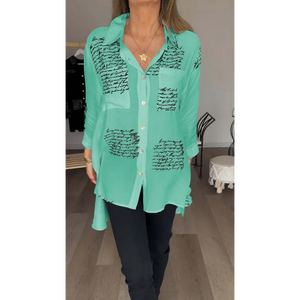 Ellie Chic Letter Print Blouse