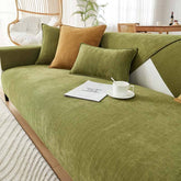 Matteluxe Solid Color Chenille Non-Slip Sofa Cover