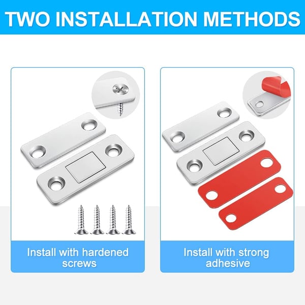 50% OFF | 2 Sets LatchnShut Ultra-Slim Adhesive Magnetic Door Catch for Seamless Closing