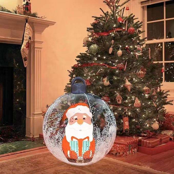 Airbelle 24 Inch Outdoor Christmas PVC Inflatable Decorated Ball