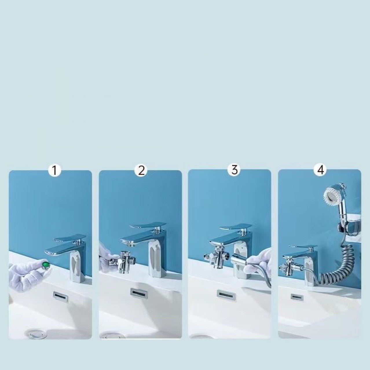 AquaFlex™ Faucet Extender Or Shower Head With Massage Head