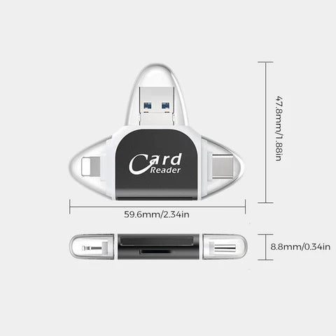 Multiplexor 4-in-1 Universal SD/TF Card Reader