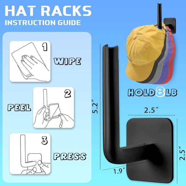 Hangit Wall Mounted Hat Rack | BUY 1 GET 1 FREE (2pcs)