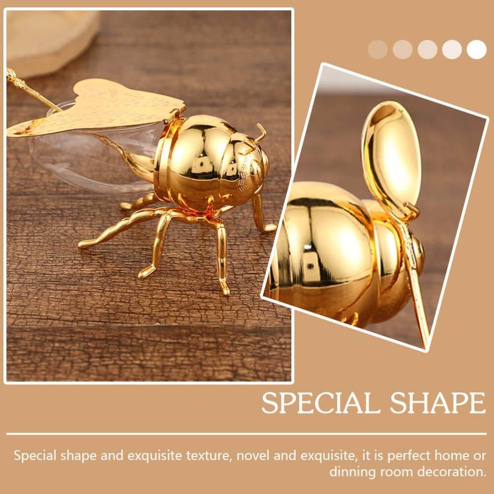 Honeeluxe Decorative Bee-Shaped Honey Jar