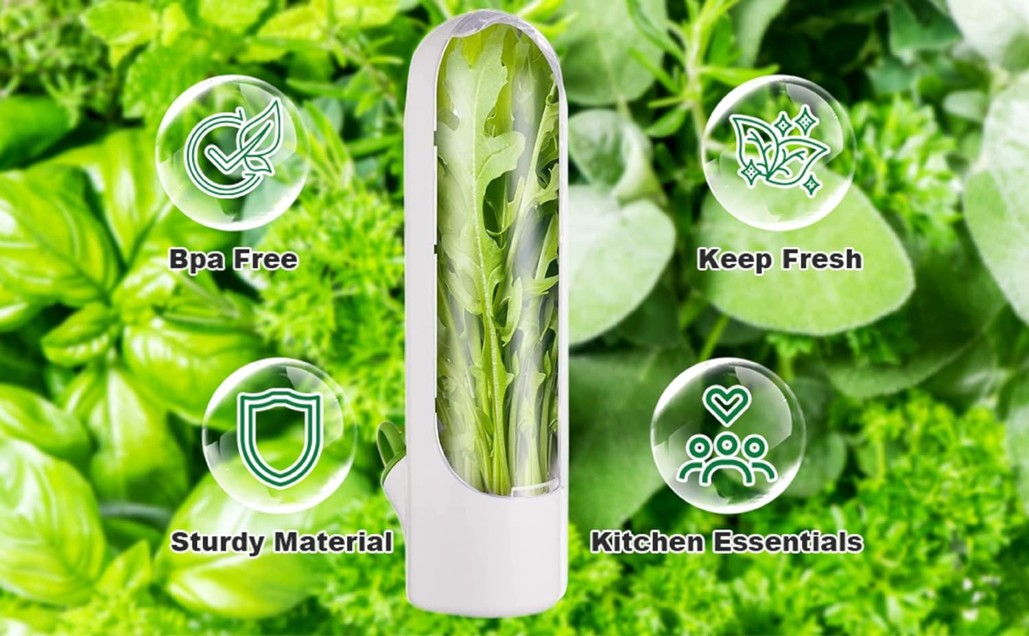 Freshgreens Freshness-Preserving Veggie & Herb Storage Containers | BUY 1 GET 1 FREE (2PCS)