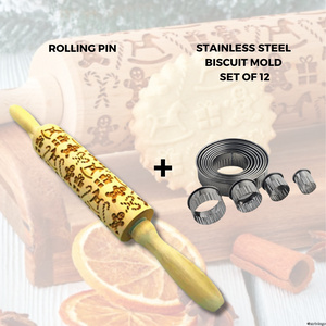 Nola Christmas Rolling Pin | Special Cookies In Just One Step