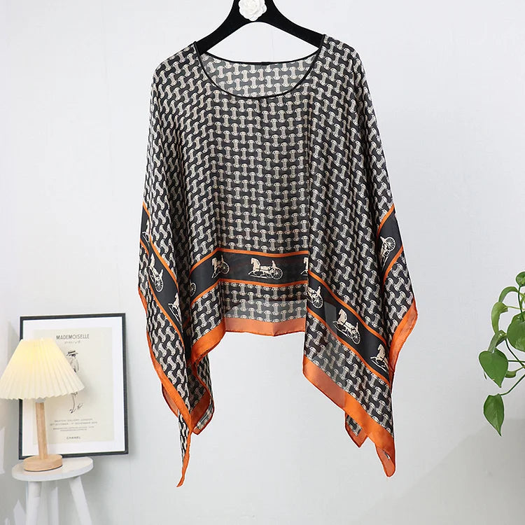 Dalilah Versatile Poncho Pullover Shawl