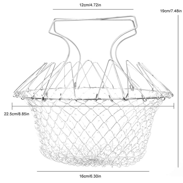 50% OFF | Multiserve Multifunctional Foldable Fry Basket