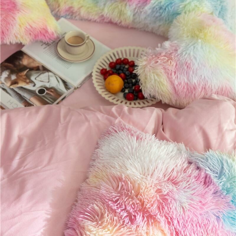 Fluffle Thick Fluffy Velvet Bedding Set