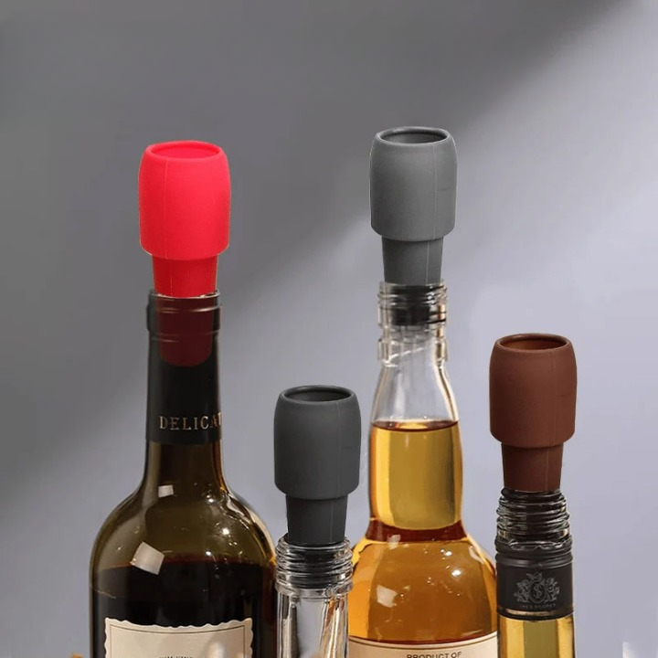 Silistop Silicone Wine & Champagne Bottle Stoppers | Set of 10 PCS