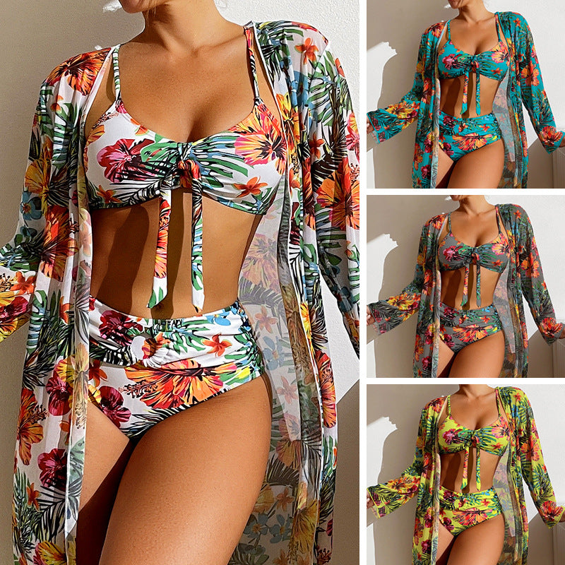 BeachFit 3-Piece Bikini with Cover Up