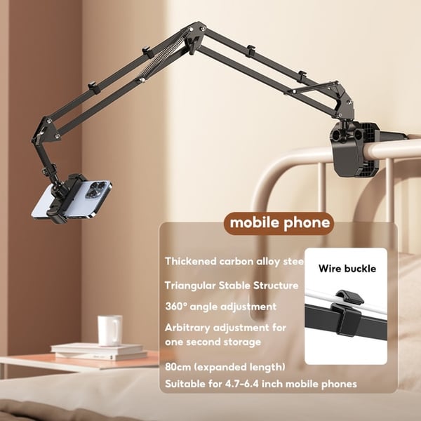 Tuckedin Bedside Retractable Phone Tablet Holder