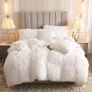 Fluffle Thick Fluffy Velvet Bedding Set