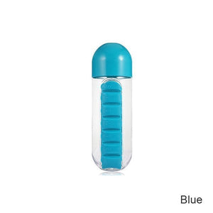 Fillpill Water Bottle With Weekly Pillbox