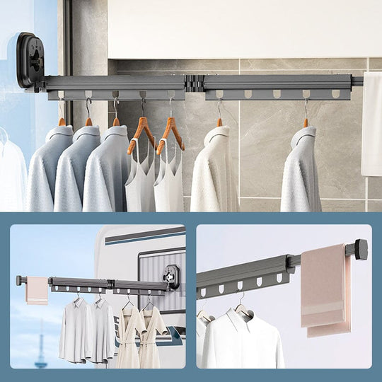 Securack Suction Cup Clothes Hanger Rack