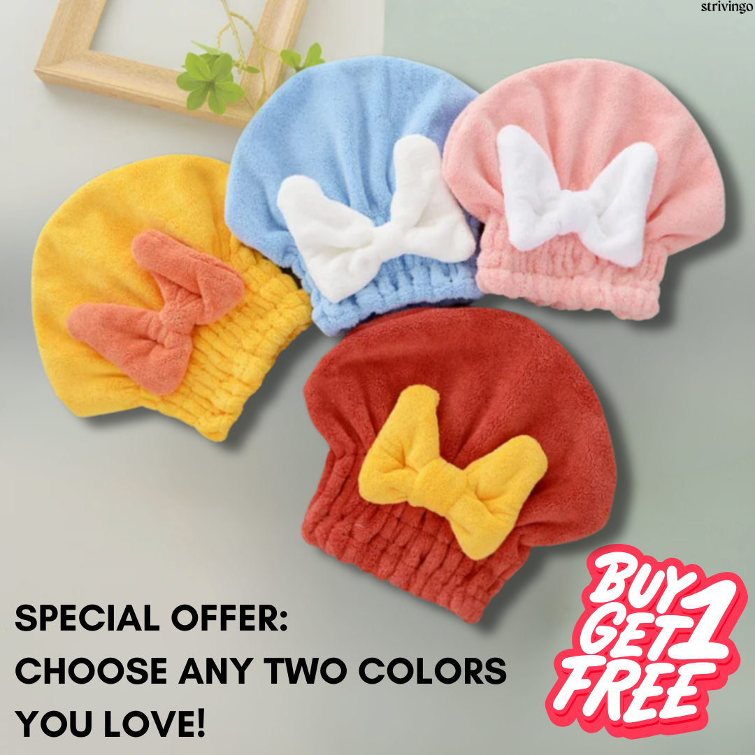 Fluffabow Cute Bow Quick-Drying Towel | BUY 1 GET 1 FREE (2 PCS)