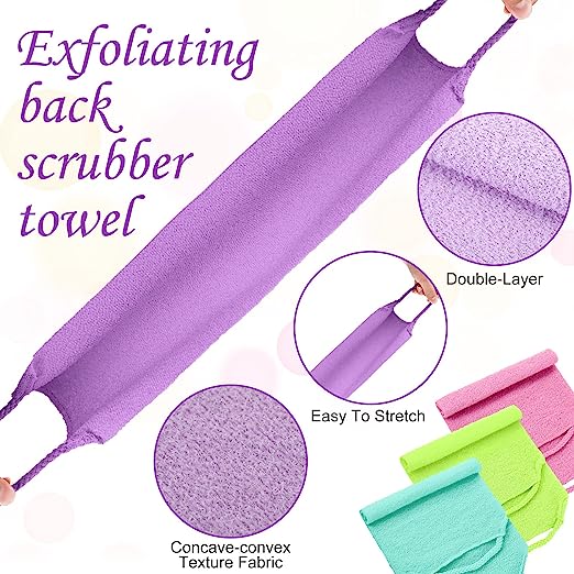 Exfoscrub Elastic Exfoliating Shower Body Scrub Strap