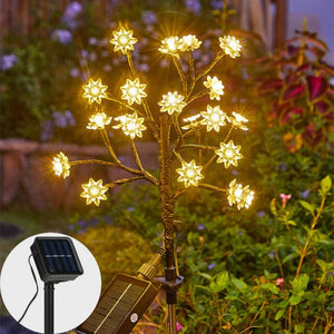 Yardazzle 26-Inch Outdoor Waterproof Multicolor Cherry Blossom Solar Garden Lights - Duo Pack