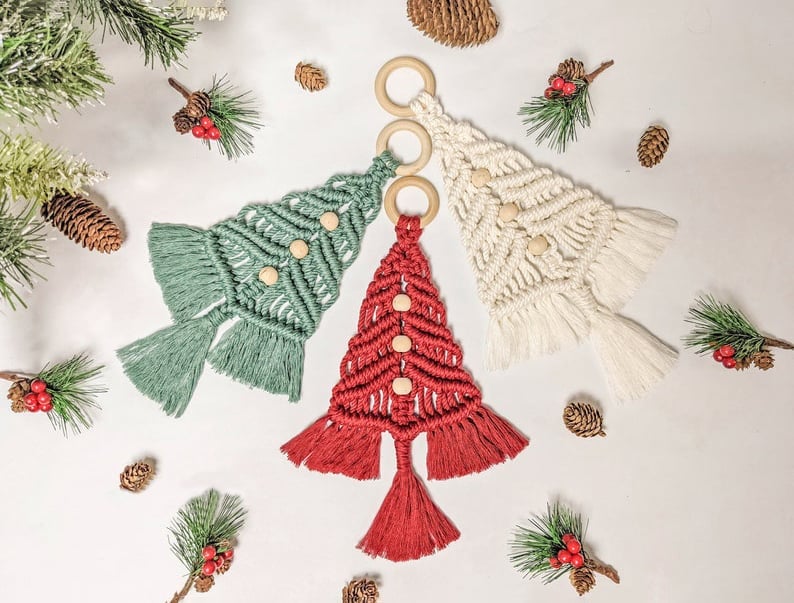 Festree 3PCS/Set DIY Woven Christmas Tree Kit