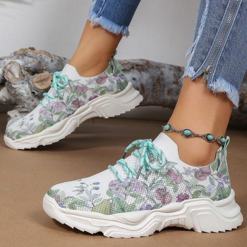 Floral Print Sneakers