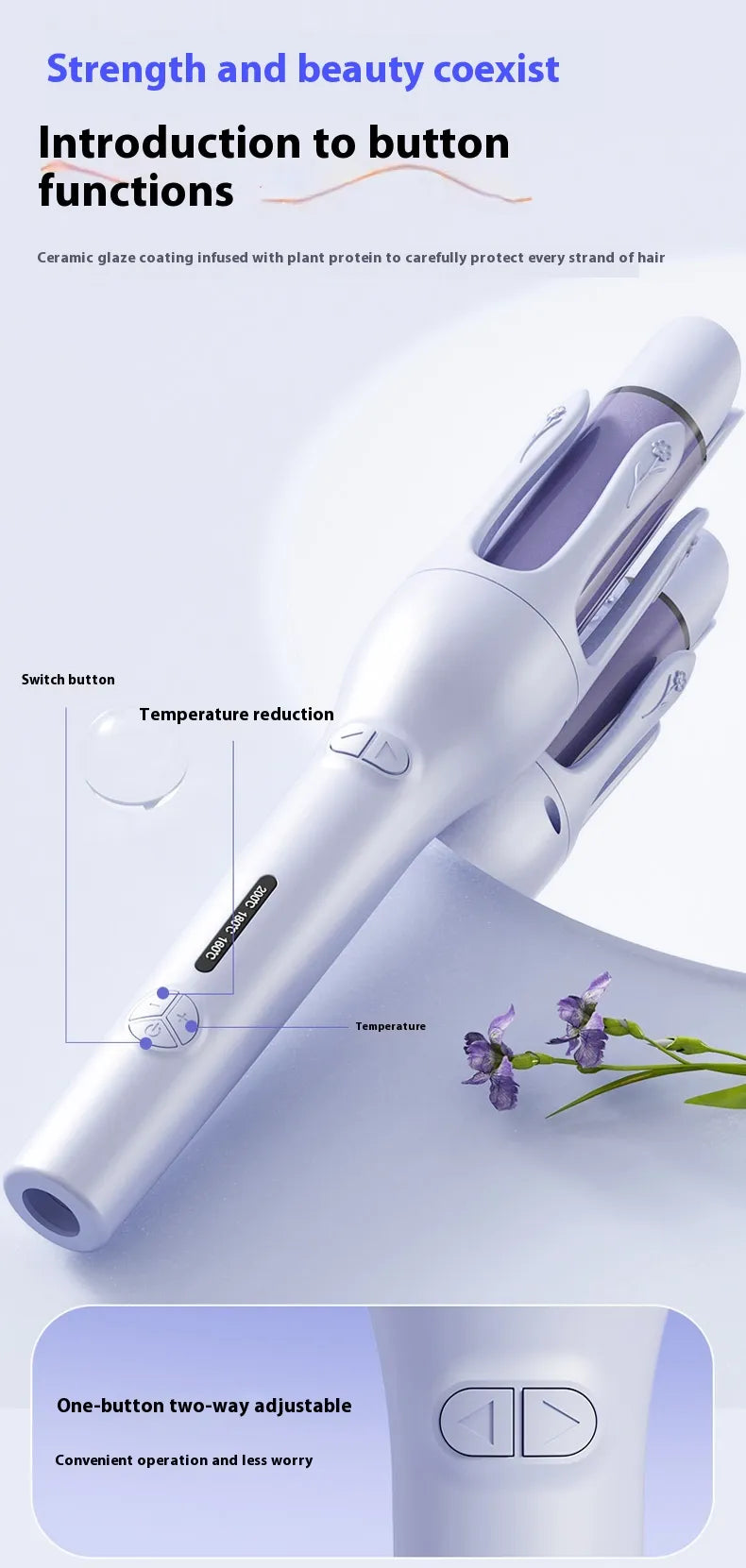 SilkWave 32mm Automatic Hair Curler with Dual-Purpose Anion Technology