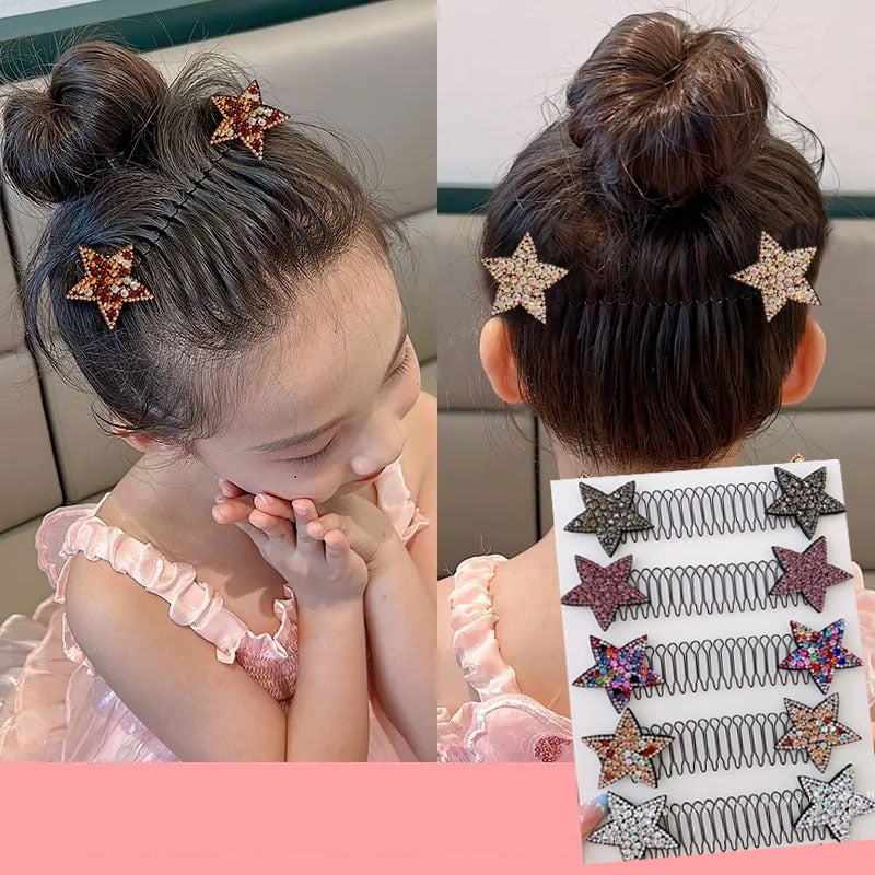 Sparklocs Rhinestone U-Shape Hair Styling Comb | Set of 5