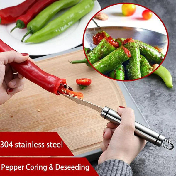 50% OFF | Seedcor Steel Pepper Corer & Seed Remover