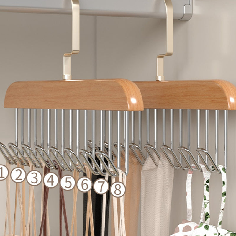 Multihang Deluxe Solid Wood Anti-Clutter Hangers | Set of 5